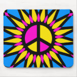 RETRO PEACE SIGN mousepads