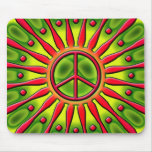 RETRO PEACE SIGN mousepads