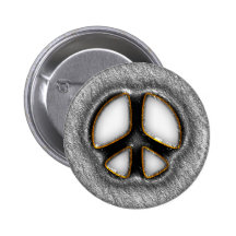 RETRO PEACE SIGN PINBACK BUTTONS