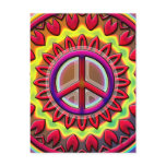 RETRO PEACE SIGN postcards