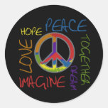 Retro Peace Stickers