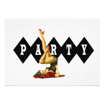 Retro Pin Up Girl Party invitations