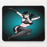 Retro Pin Up Jazz Girl Mousepad Sexy Pinup Gifts