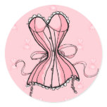 Retro Pink Corset stickers