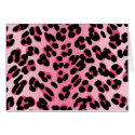 Retro Pink Leopard Print cards