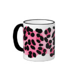 Retro Pink Leopard Print mugs