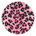 Retro Pink Leopard Print stickers