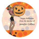 Retro Pinup Halloween sticker