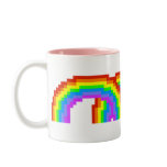 Retro Pixel Art Rainbow Mug