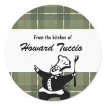 Retro Plaid "From the Kitchen" Sticker