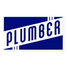 retro plumber business card template