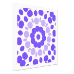 retro polka mandala stretched canvas prints