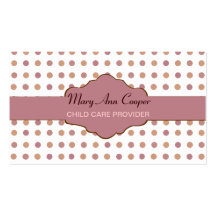 Retro Polkadots Classic Business Cards