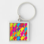 Retro Pop Multicolor BeeHives Keychains