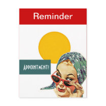 Retro Postcard Busy Lady Appointment Reminder PC
