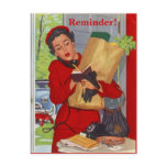 Retro Postcard Busy Lady Appointment Reminder PC