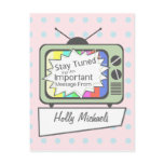 Retro Postcard: Stay Tuned....Green TV Set
