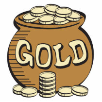 retro pot of gold acrylic cut out