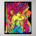retro psychedelic music poster posters