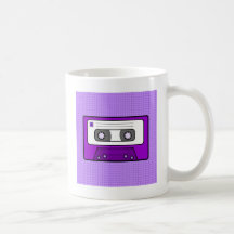 Retro Purple 80"s Mixtape Coffee Mugs