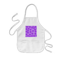 Retro Purple Circles Pattern. Aprons