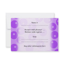 Retro Purple Circles Pattern. Personalized Invite