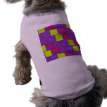 Retro purple, mauve, fuchsia yellow bricks pet clothing