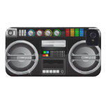 retro rainbow buttons boombox ghetto master iPhone 4 case