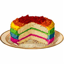 Retro Rainbow Cake Cut Outs