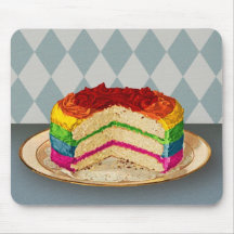 Retro Rainbow Cake Mouse Pads