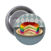 Retro Rainbow Cake Pin