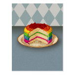 Retro Rainbow Cake Post Cards