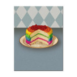 Retro Rainbow Cake Post Cards