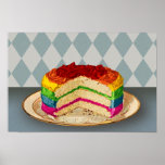 Retro Rainbow Cake posters