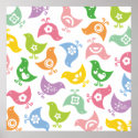 Retro Rainbow Chicks Colour Fun Custom Poster posters
