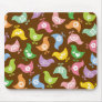 Retro Rainbow Chicks Fun Pattern Custom Mousepad