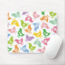 Retro Rainbow Chicks Fun Pattern Custom Mousepad