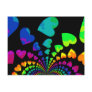 Retro rainbow hearts post cards
