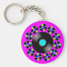 RETRO RECORD ALBUMS KEY CHAIN