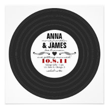 Retro Record Invitation