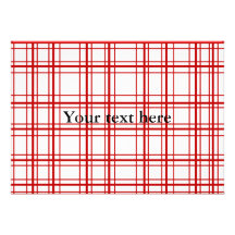 Retro red plaid custom announcement