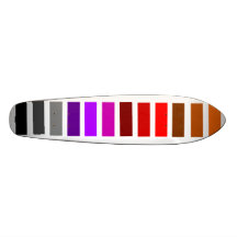 Retro red purple black orange dashes skate deck