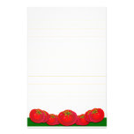 Retro Red Tomatoes Lined Stationery