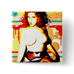 Retro Redhead - Vintage Retro buttons