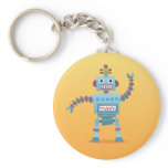 Retro robot cartoon keychain