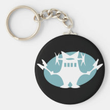 Retro Robot in Blue Key Chain