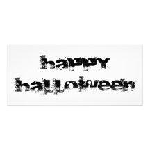 Retro Rock Happy Halloween Personalised Rack Card