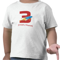Retro Rocket Birthday T-shirt