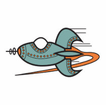 retro rocket photo cut outs