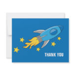 Retro Rocket Ship Thank You Card